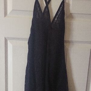 Cosmopolitan Elegant Black Lace Halter Dress Nwt